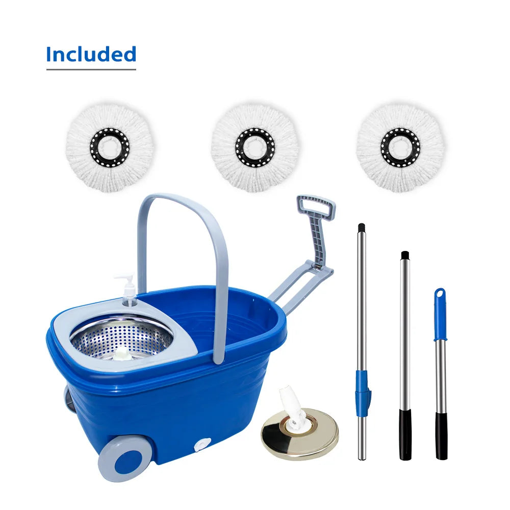 360° Spin Mop Bucket With Wringer Set