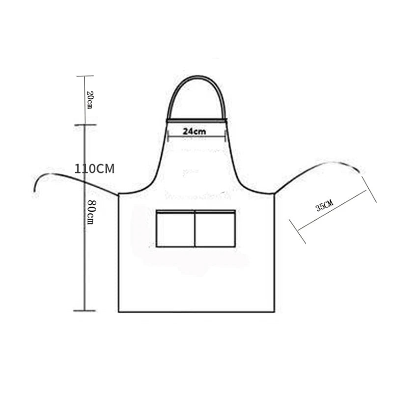 Cotton Linen Bib Apron, S-XL