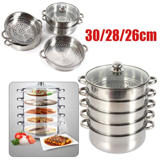 5 Tier Large Stainless Steel Steam /Cooker