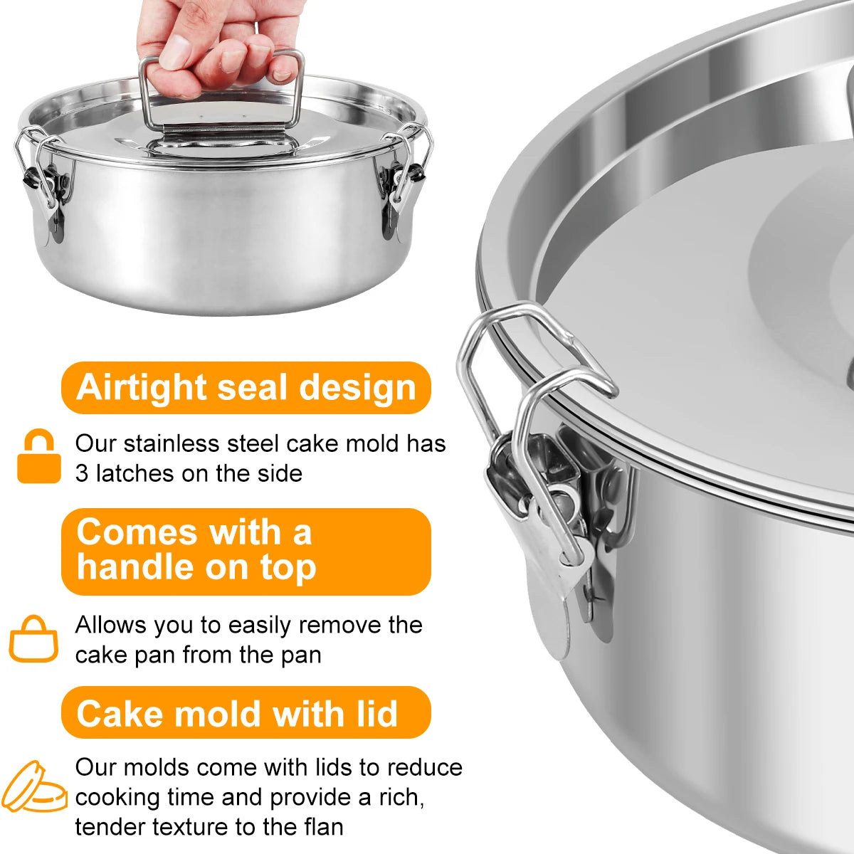 Stainless Steel Round Cake /Flan Maker Mold