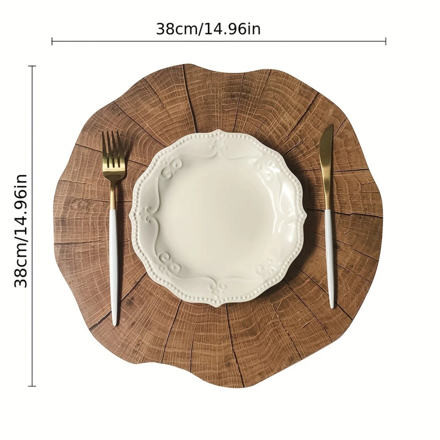 Rustic Round Plastic Place Mats