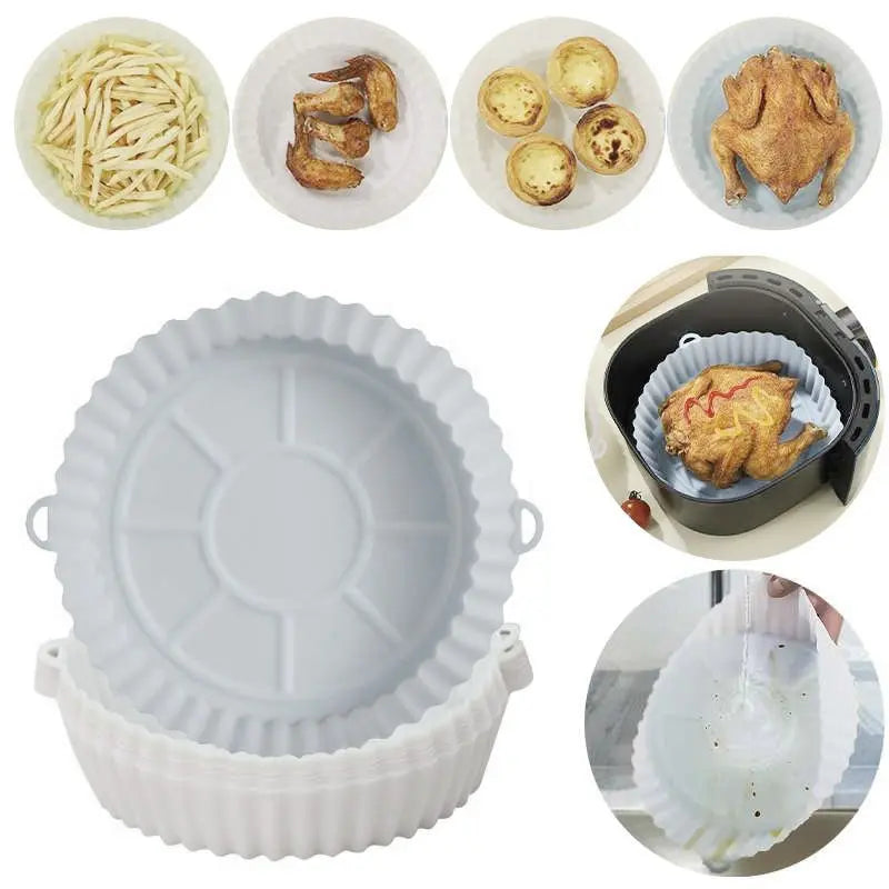 2 PCs Reusable Air Fryer Silicone Tray