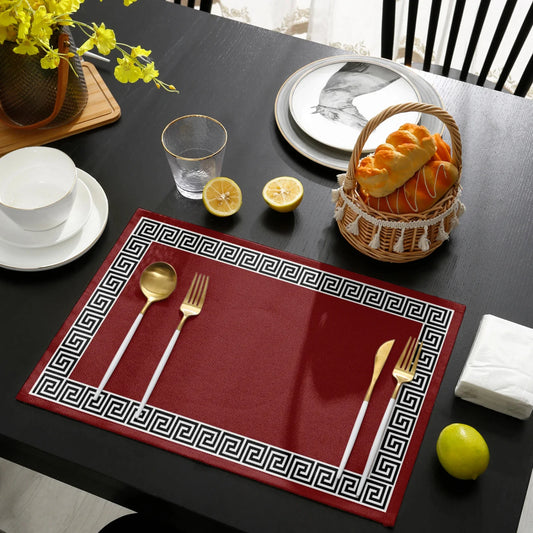 Chinese Pattern Decorative Linen Placemat