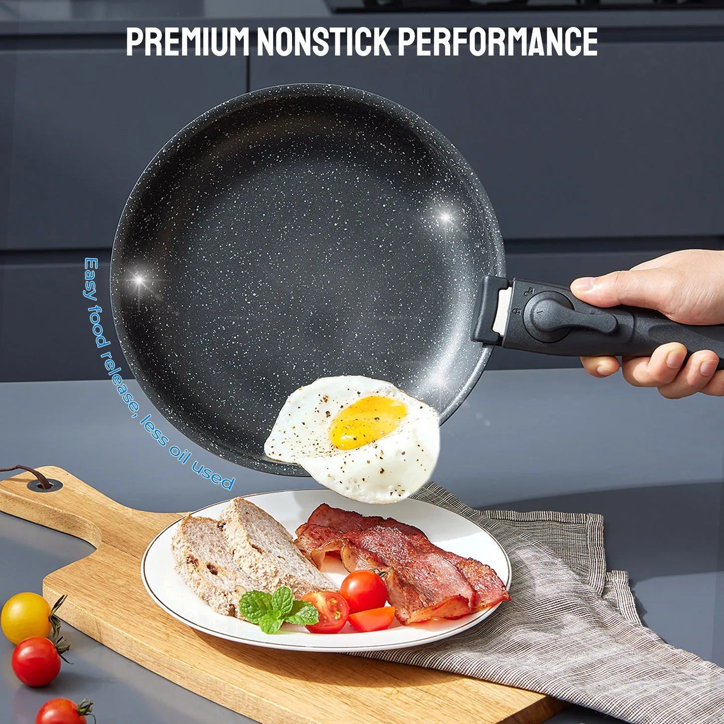 Nonstick Pots and Pans Set With Removable Handles