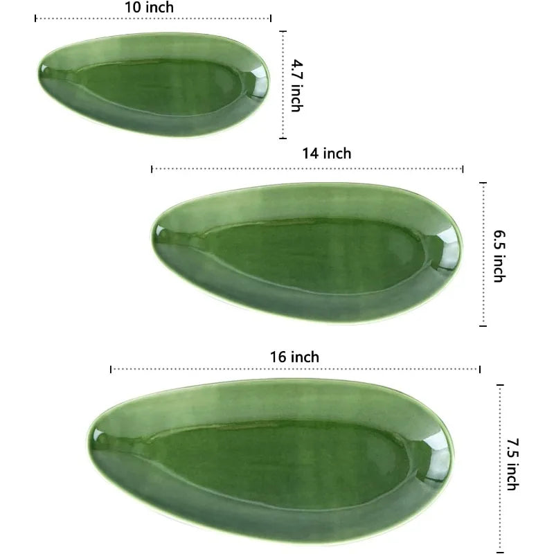 Large Oval Porcelain  Platters,  Serving Trays