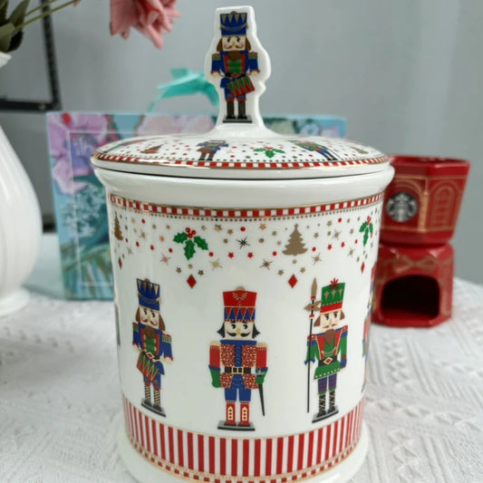 Christmas Ceramic Jar With Soldier