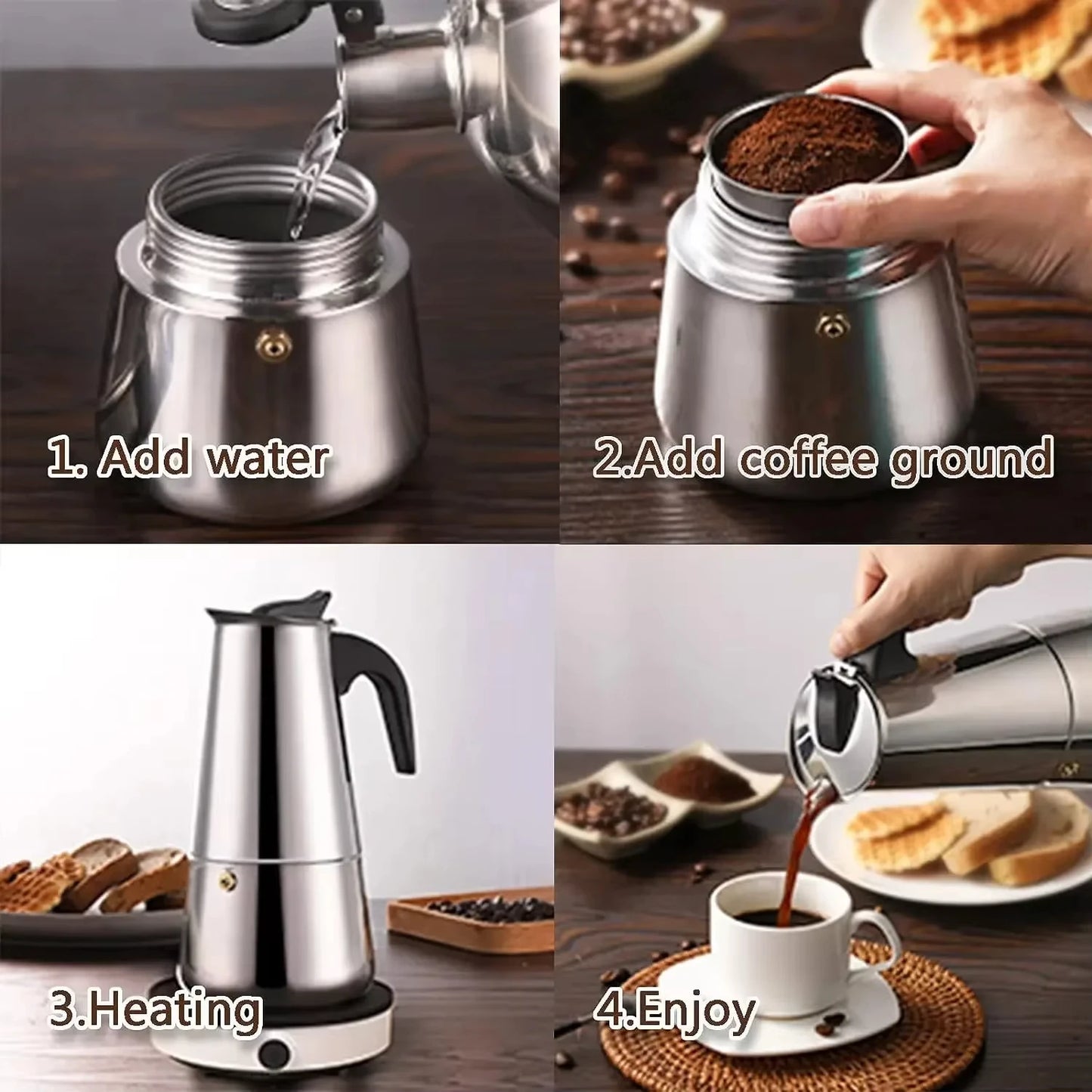 Stove Top Espresso /Latte/Moka Percolator