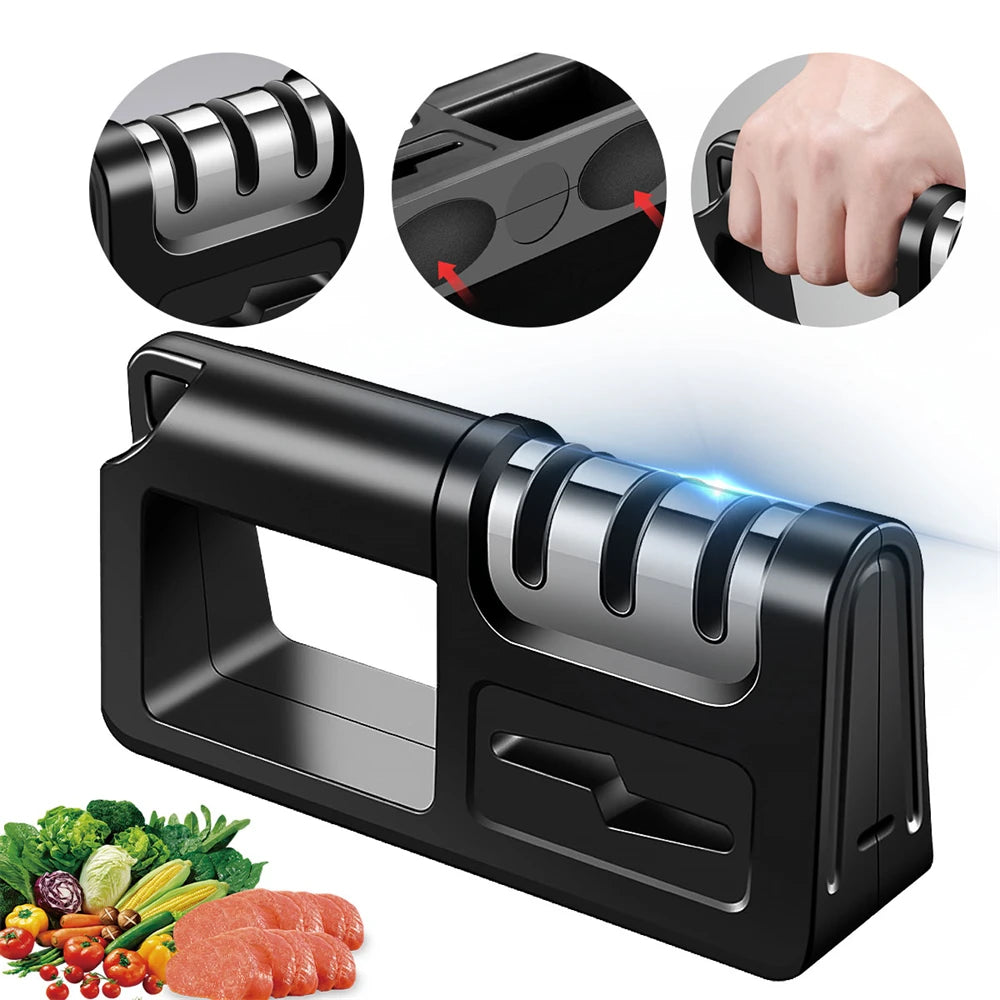 Stainless Steel Four In One Knife Sharpener Tool