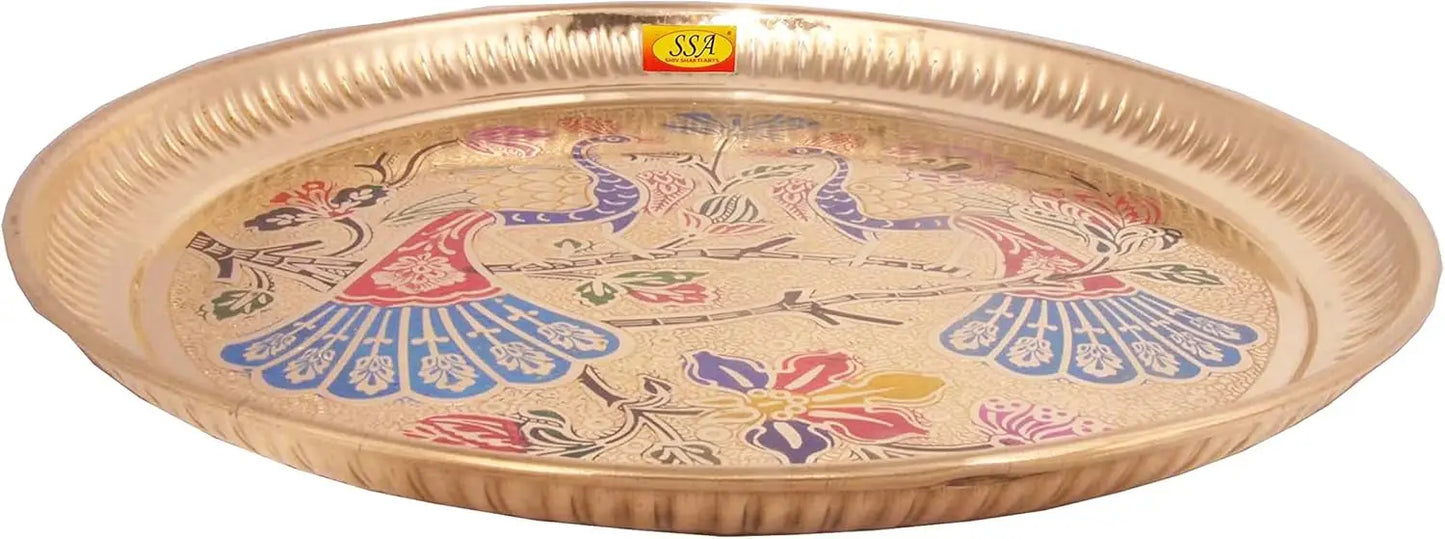 ®  Brass Dinner Plate  For Pooja 10''Inch