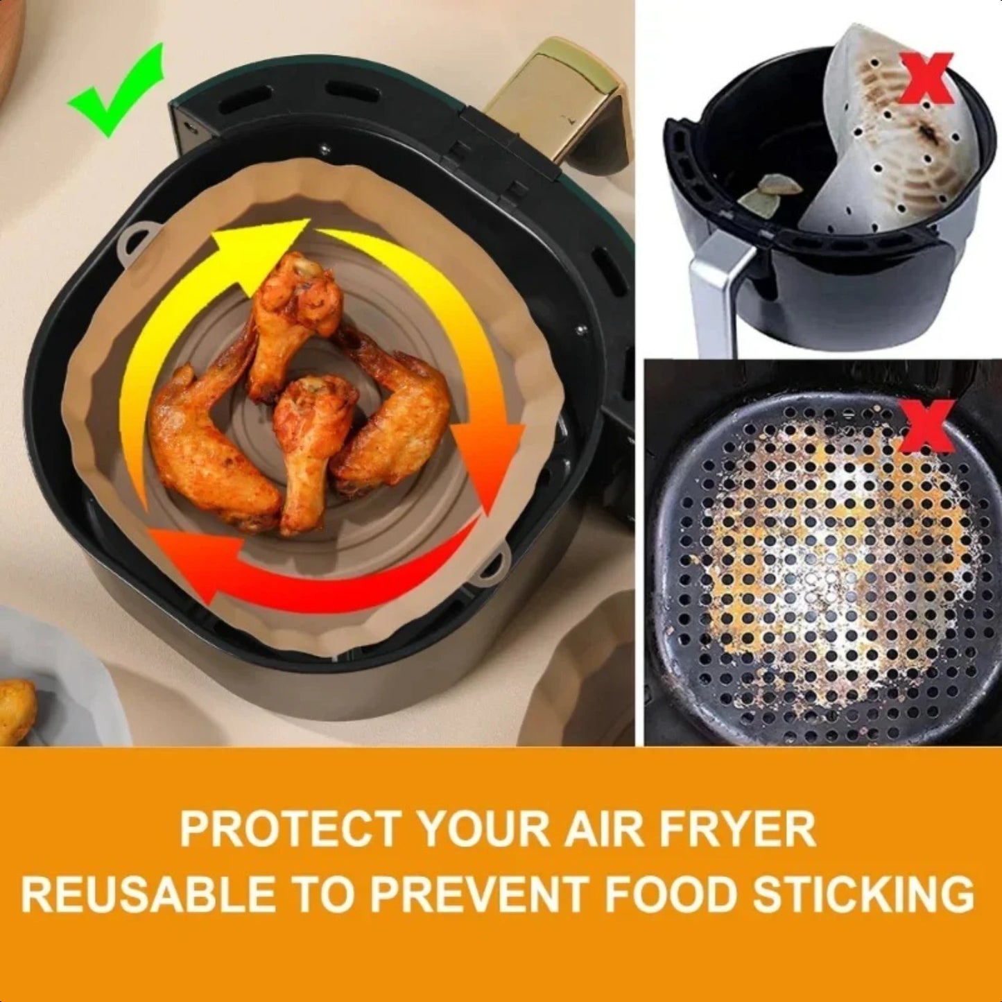 Silicone Air Fryer Pan