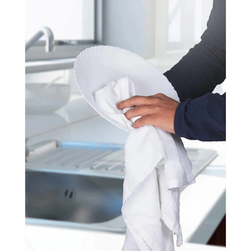 79374 Flour Sack Kitchen Towels, Pack of 14, White, 24"x24"