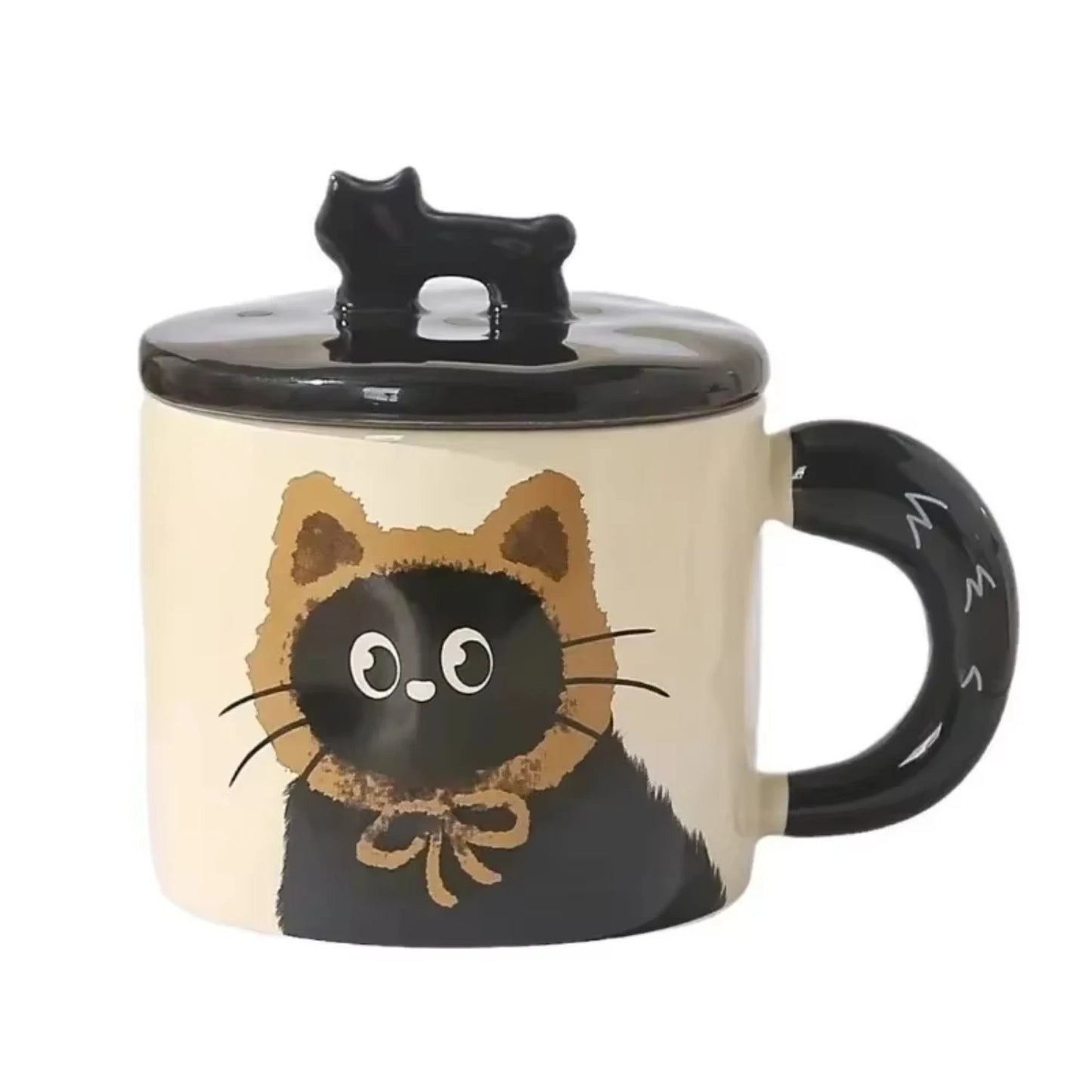 Creative Personality Cat Mug With Lid