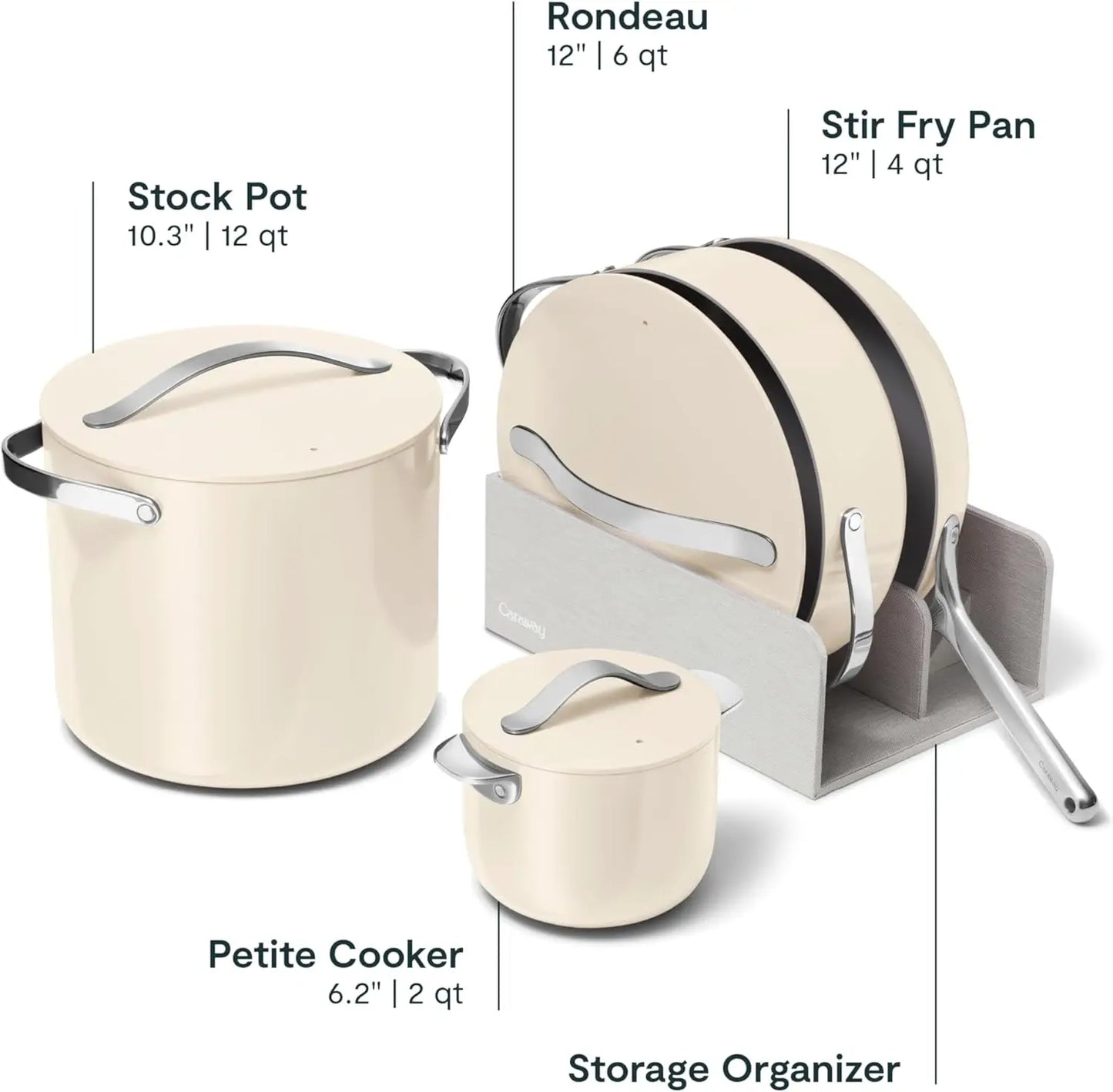 Specialty Cookware Set Pans, Lids & Storage