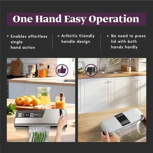 Vacuum Sealer Machine One Hand Operation