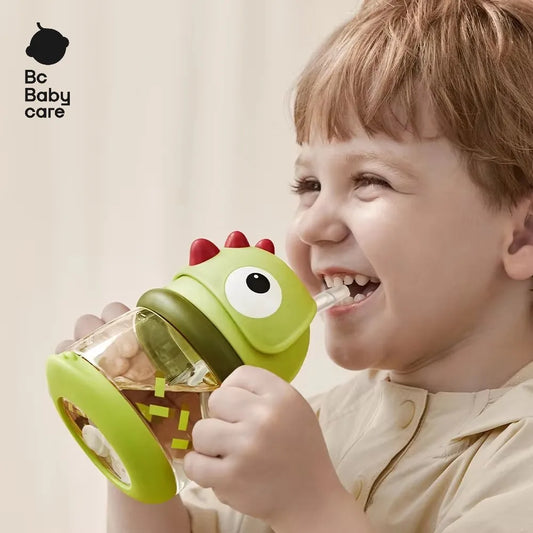 Sippy Cup Leak Proof Dinosaur Handle Straw