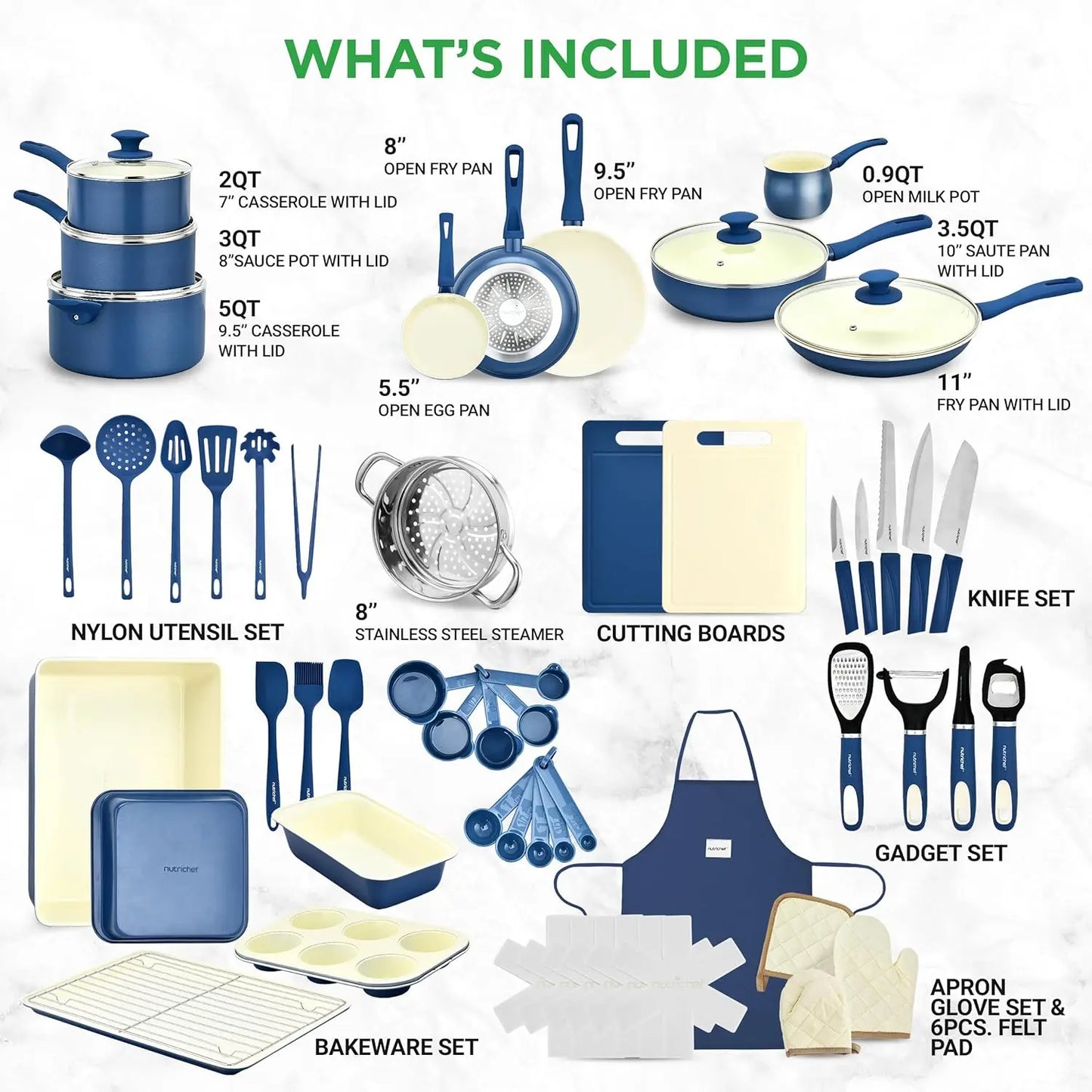 Complete Home Kitchen Cookware Set