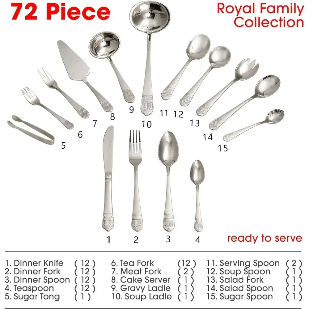 72 Piece Flatware Set With Carrying Case