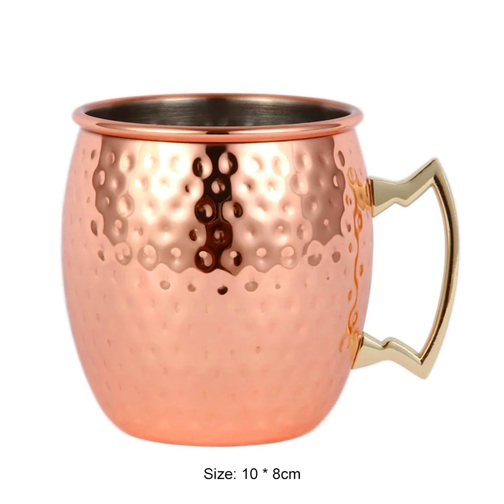 8Pcs Wine Glasses Moscow Mule Copper Mugs