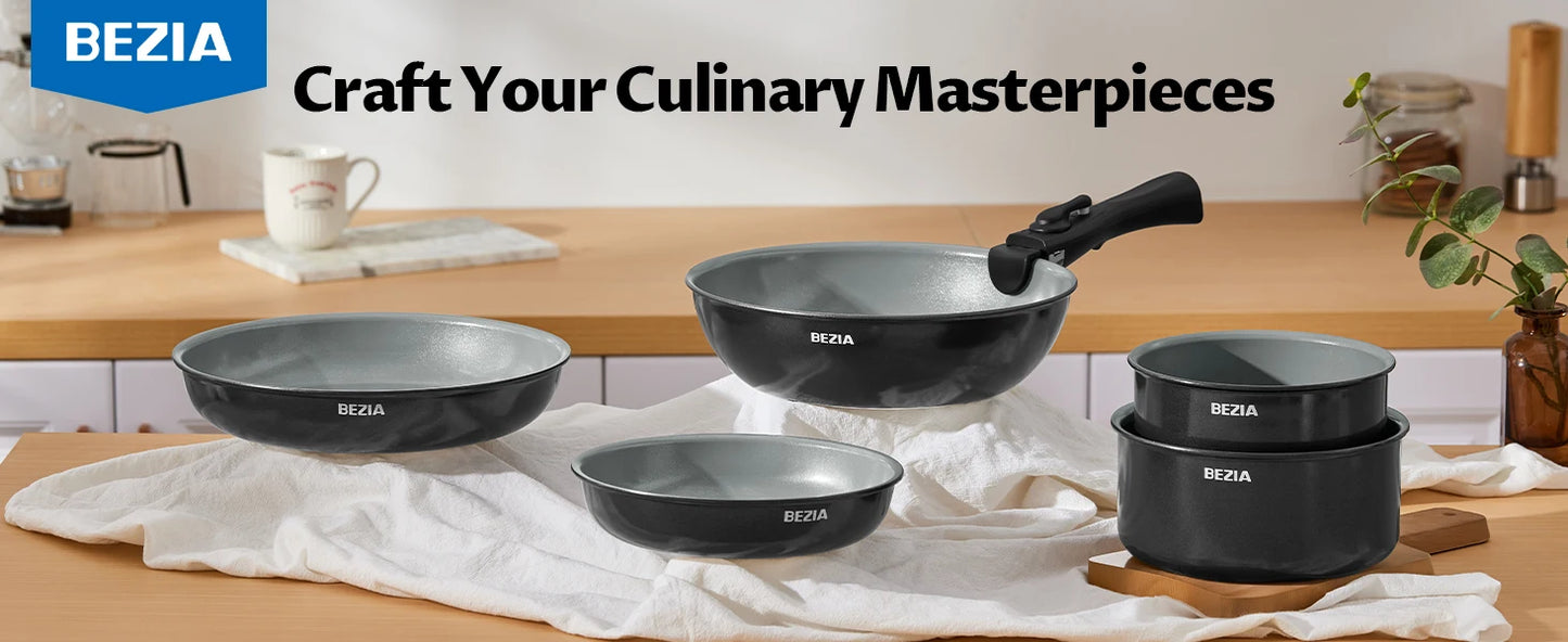 Induction Cookware with Detachable Handles