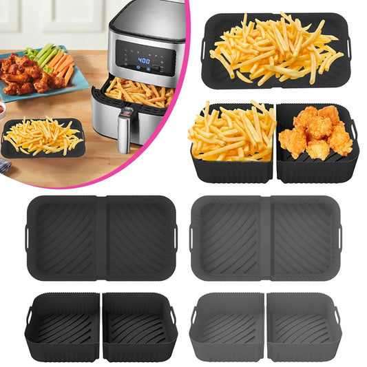 Air Fryer Basket  Silicone Non-stick Oven Baking Tray