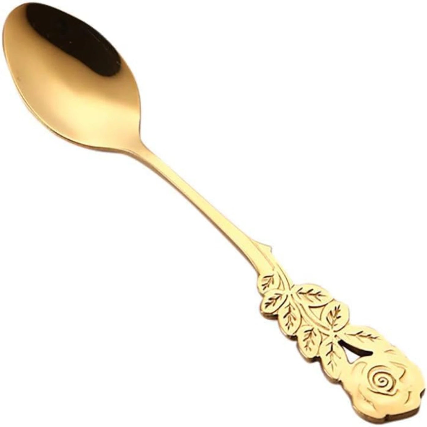 Rose Gold Flower Spoon Set