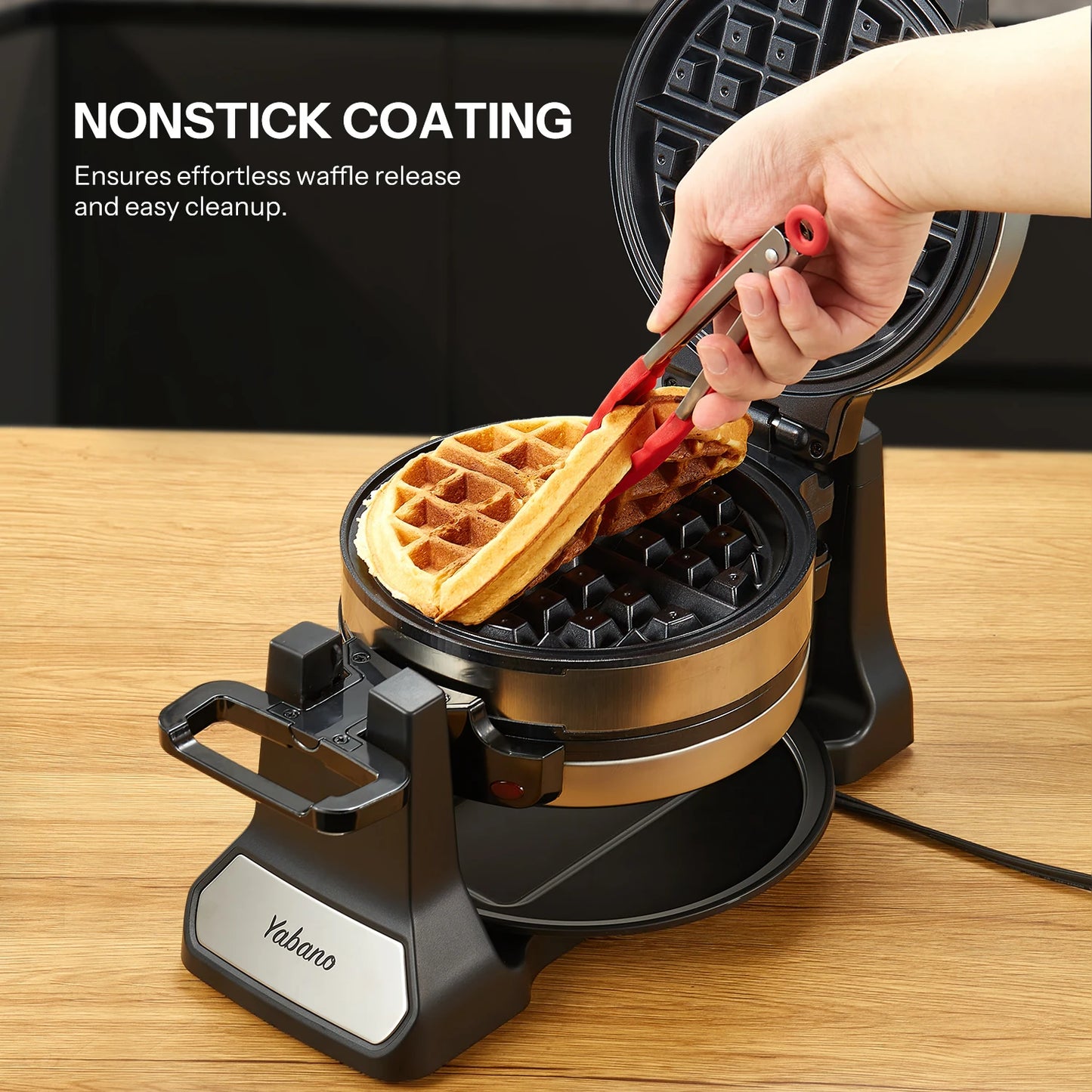 Belgian Waffle Maker Nonstick Plates