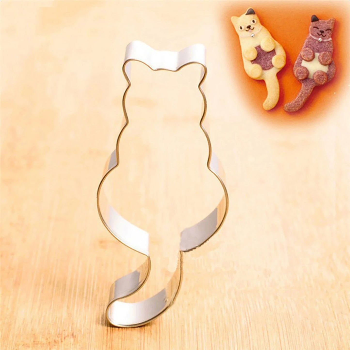 Adorable Cute Aluminium Kitty-Shaped Cookie Mold