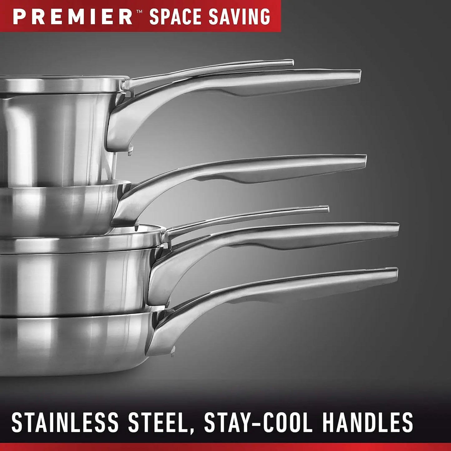 Space-Saving Stainless Steel Cookware Set