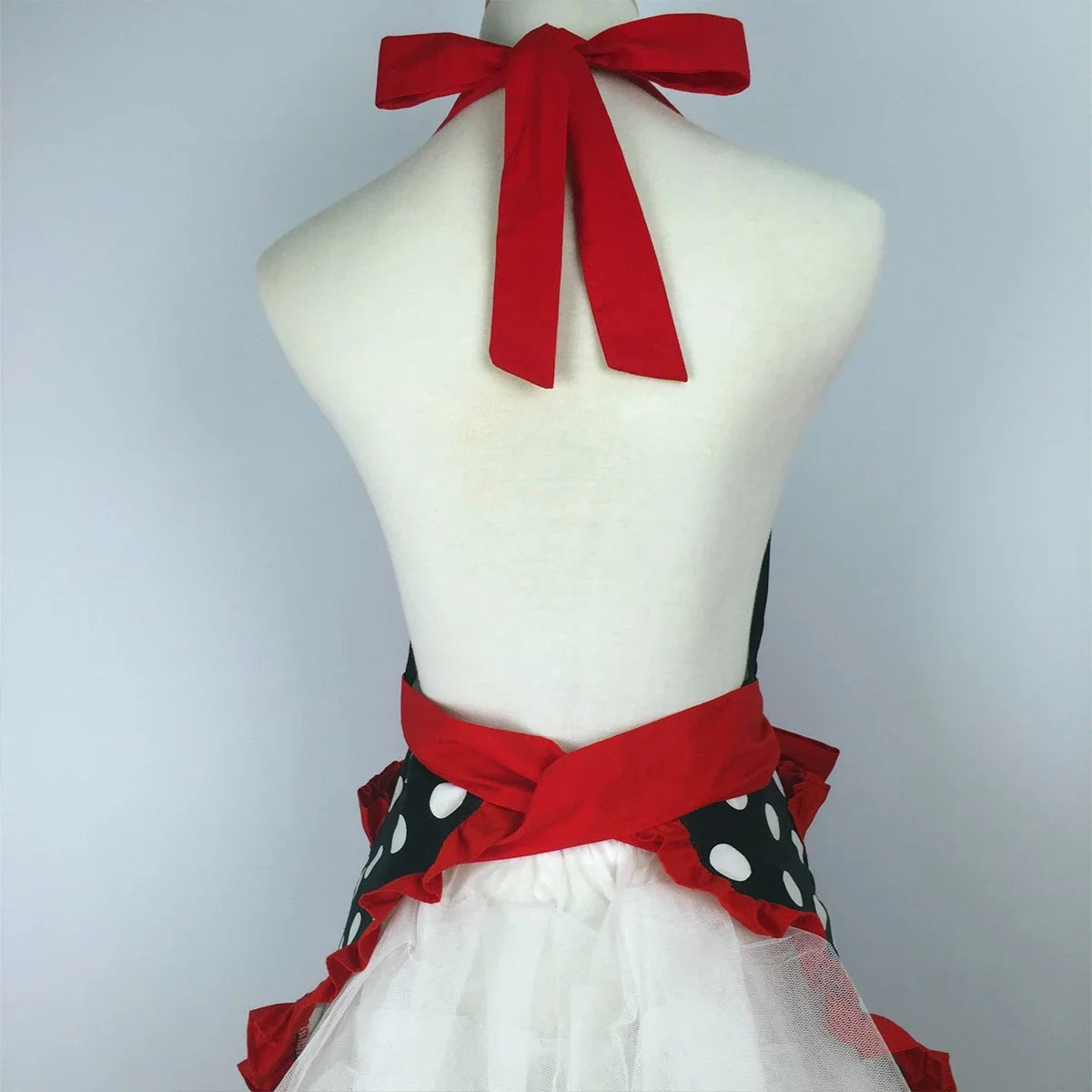 Womens Retro Red Polka Dot Apron