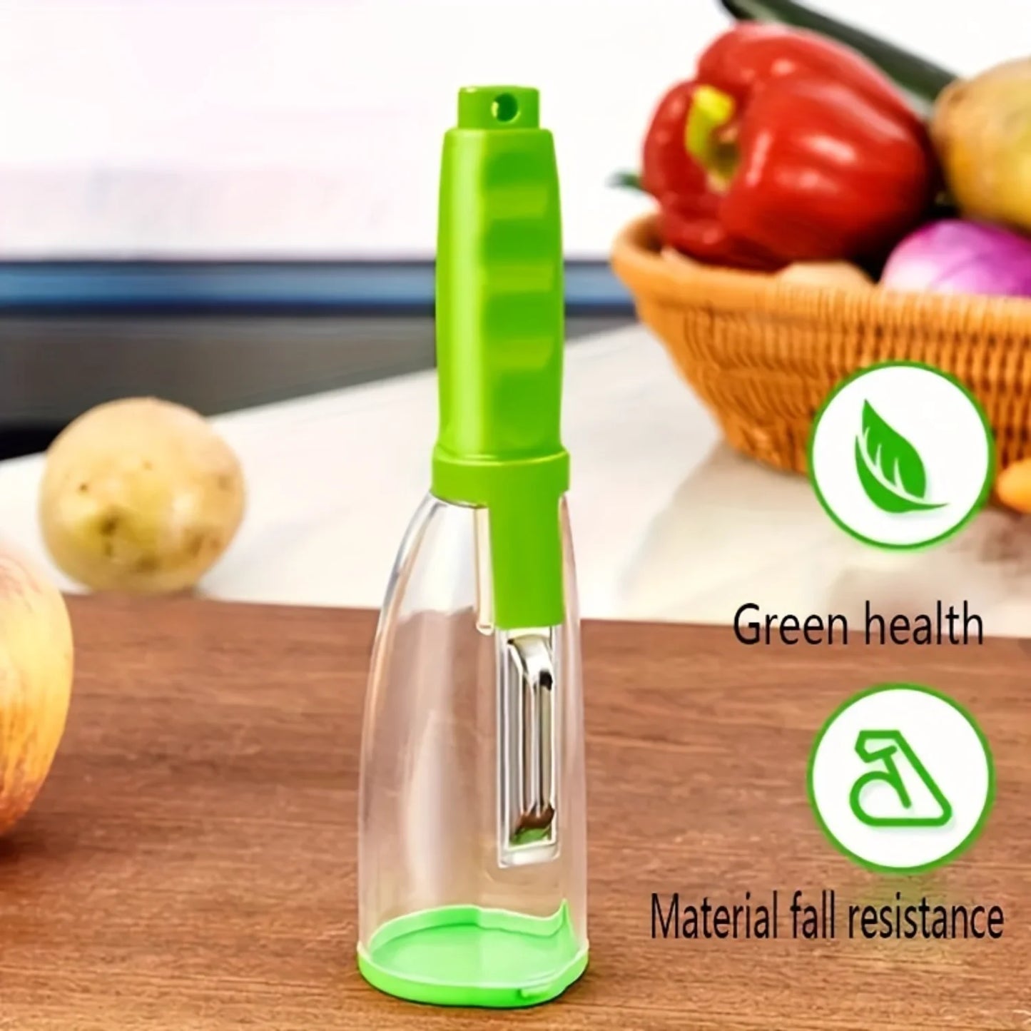 2in1 Fruit Vegetable Peeler With Peel Case