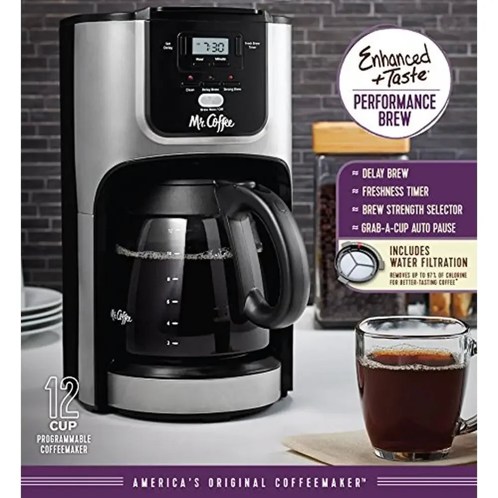 12-Cup Stainless Steel Programmable Coffee Maker