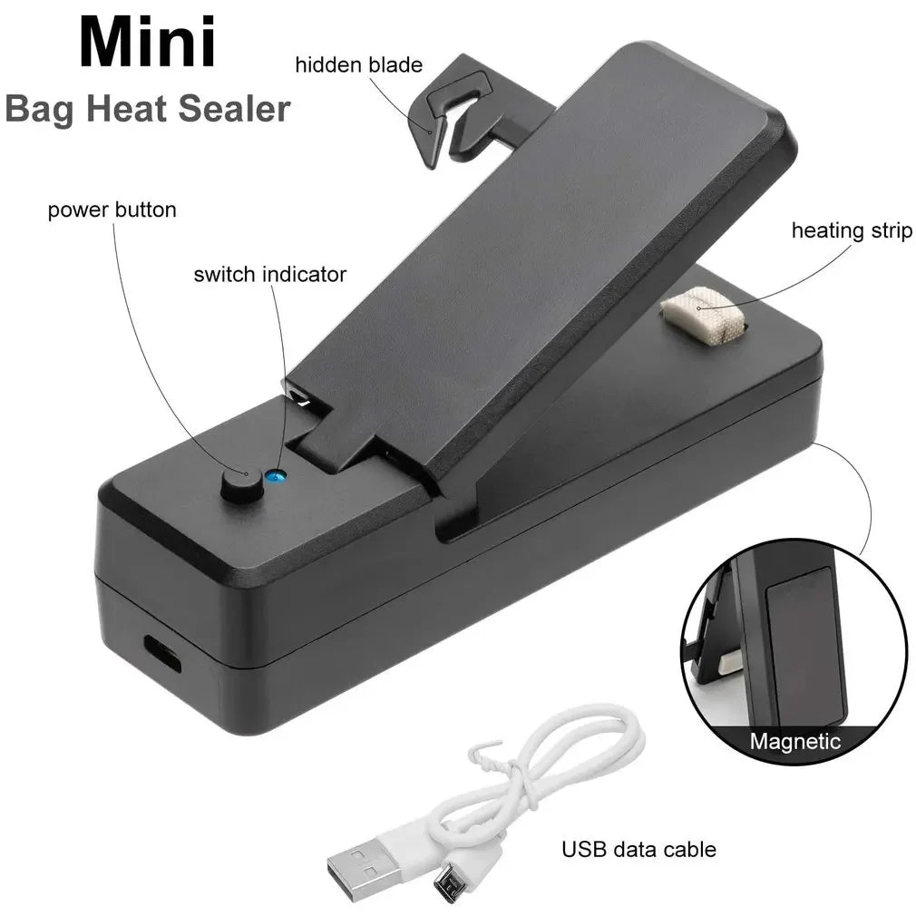 USB Charging Mini Vacuum Sealer for Plastic Bags