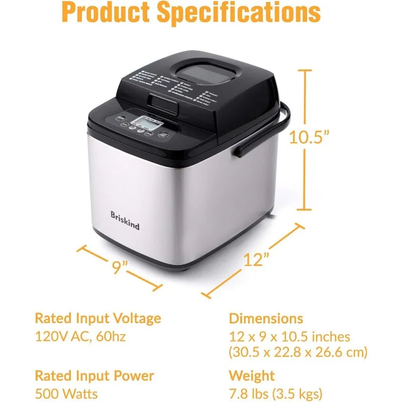 Bread Maker Machine Including Gluten Free, Dough