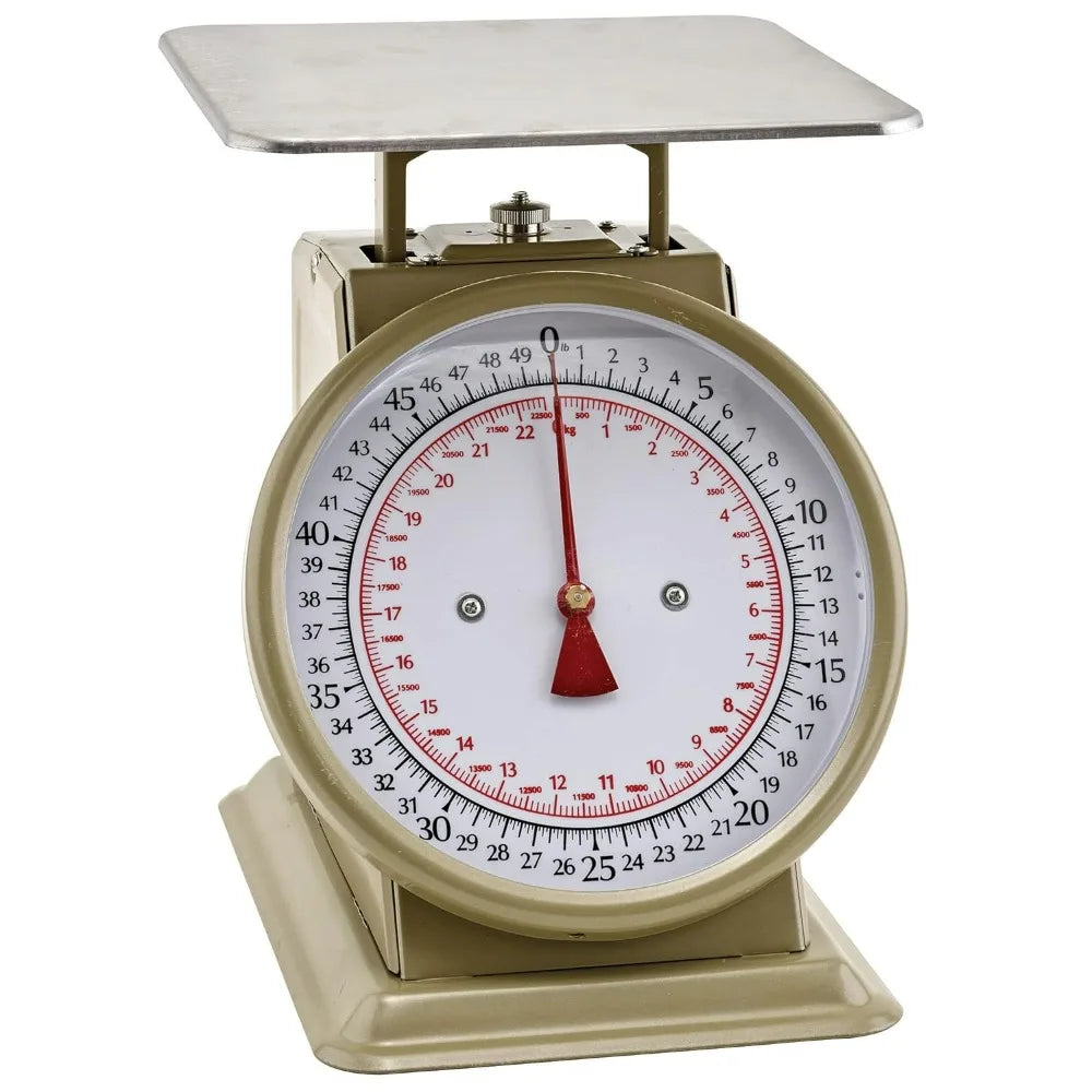 Analog Kitchen Scales, 50 Pound, Silver