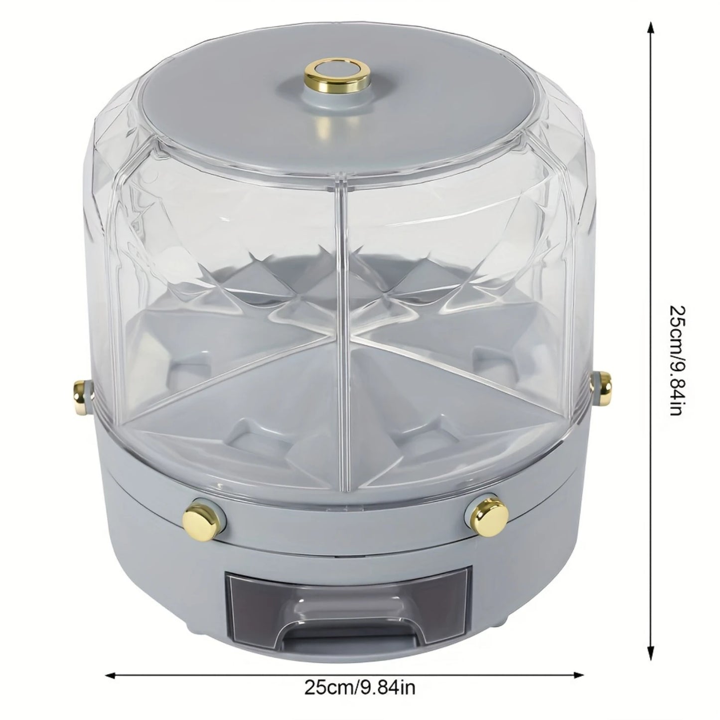 Multifunctional 6-Grid Rotating Food Sealed Tank