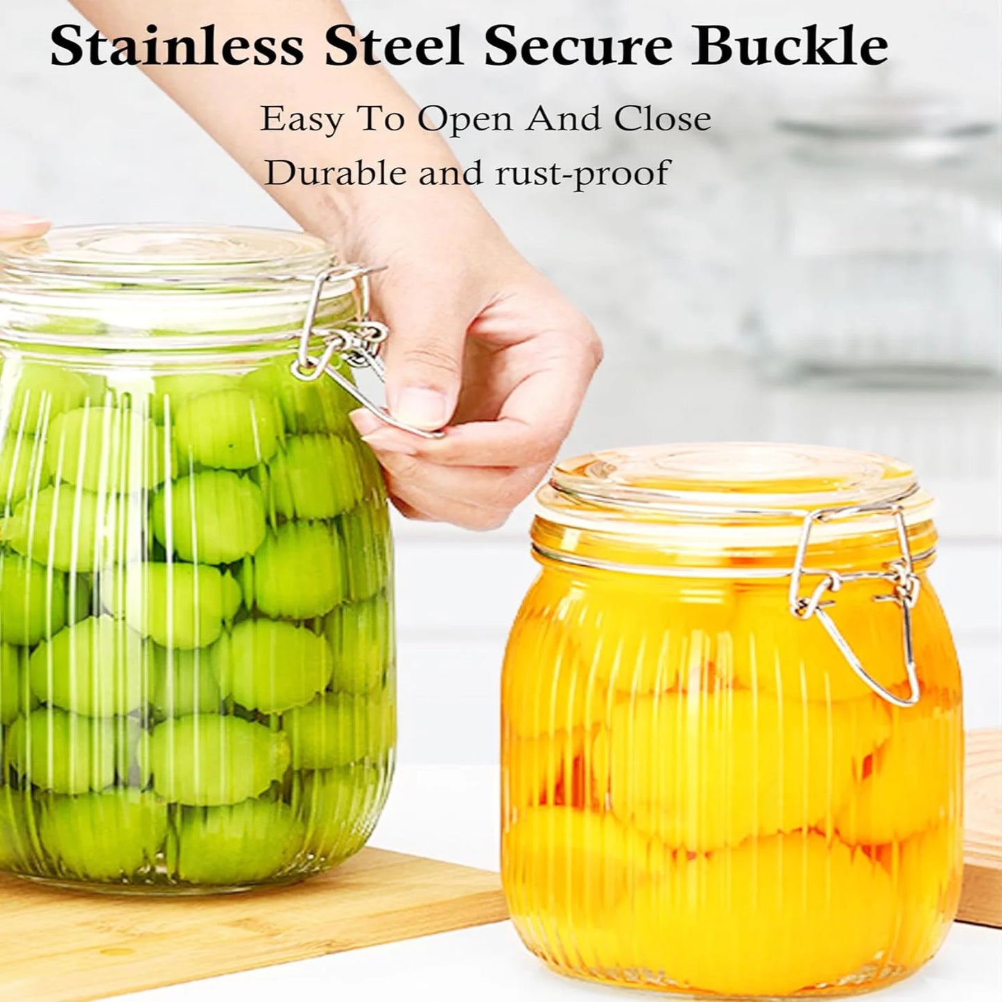 Glass Jars
 Airtight Lid /Leak proof /Wide Mouth