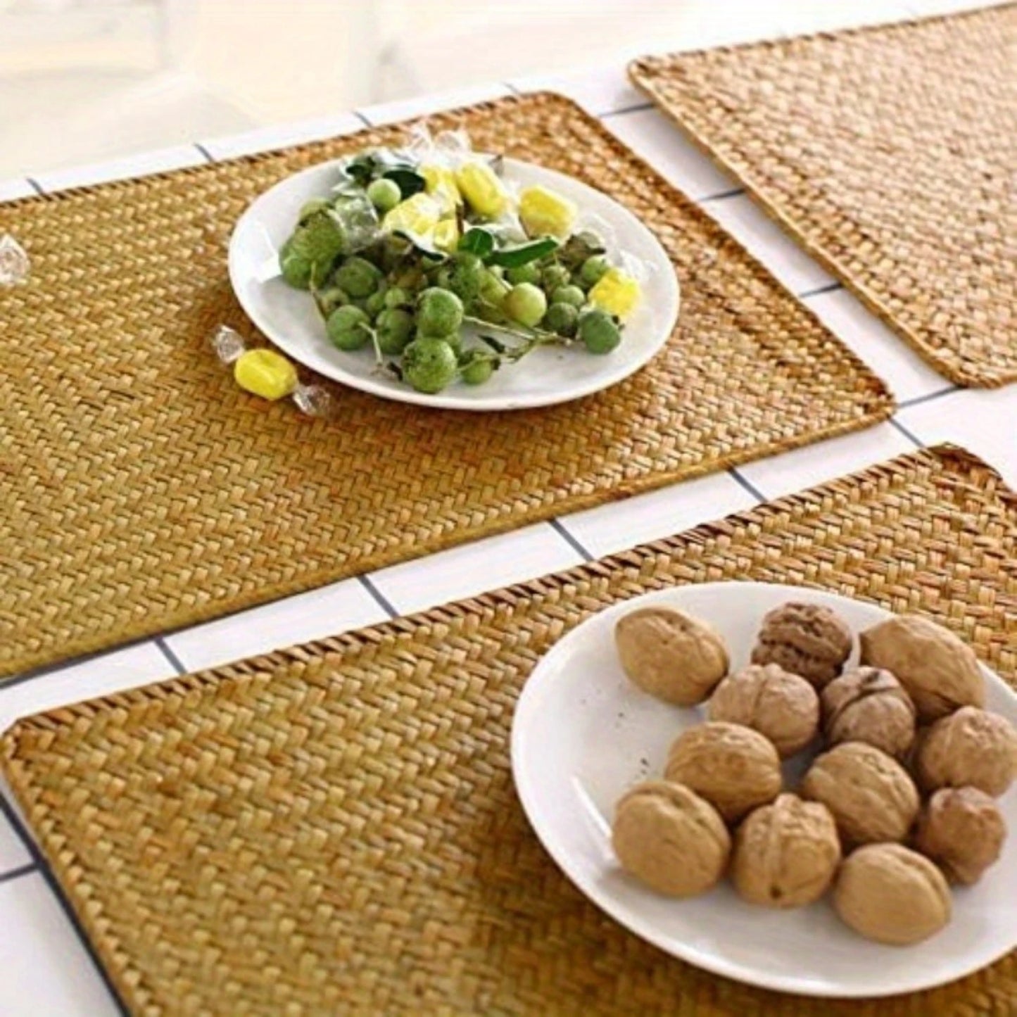 Rectangular Wicker Placemats,14" x 9.5"