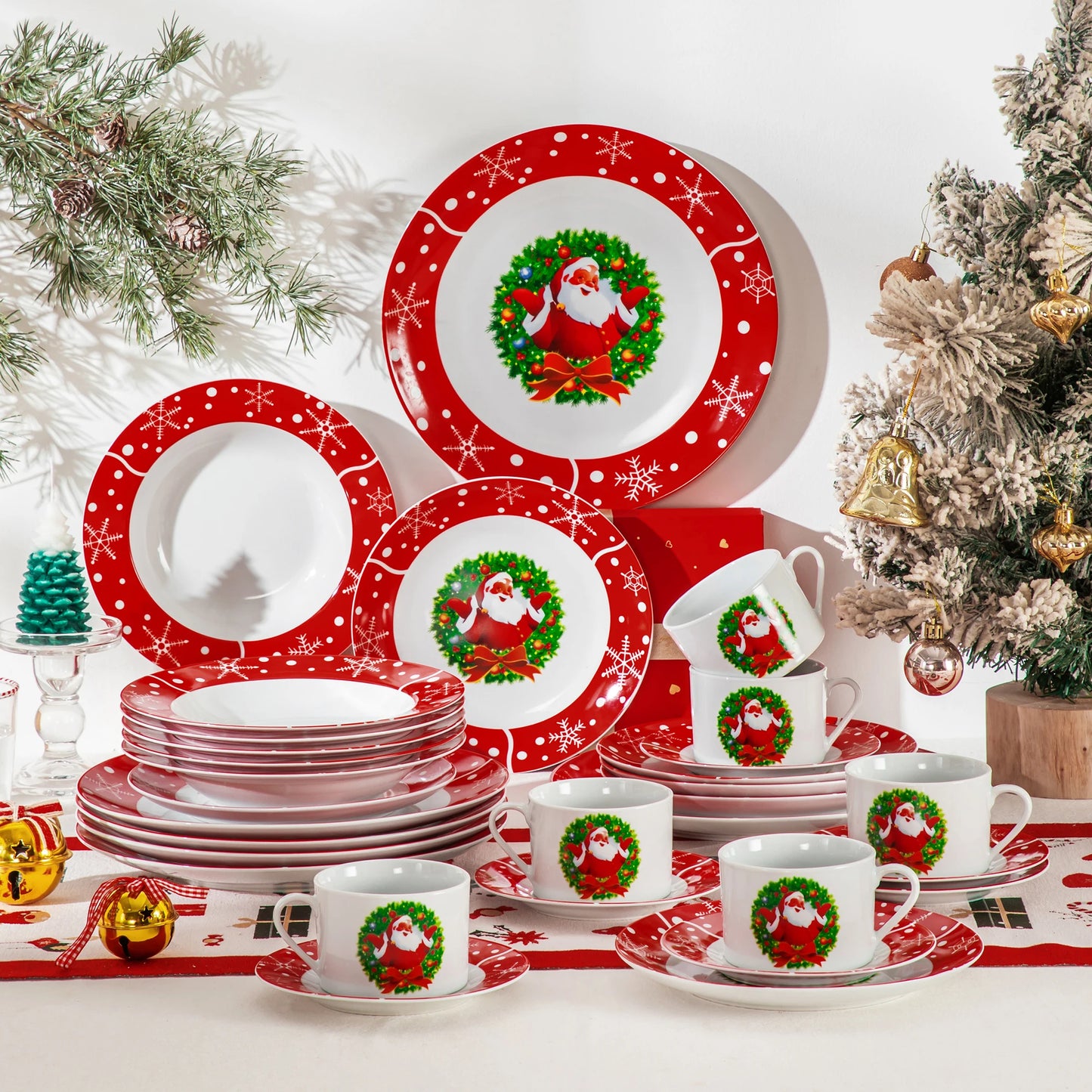 Christmas Dinnerware Set SantaClaus Style