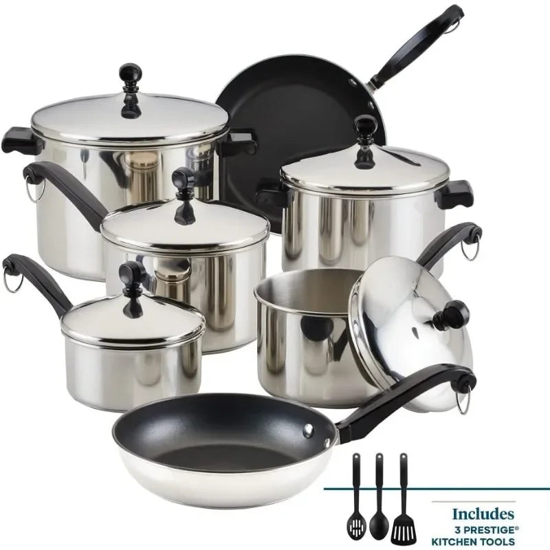 Farberware Stainless Steel Pots and Pans Set