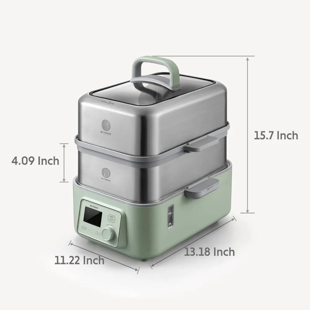 5-Quart Electric Steamer /Stackable Double Tier