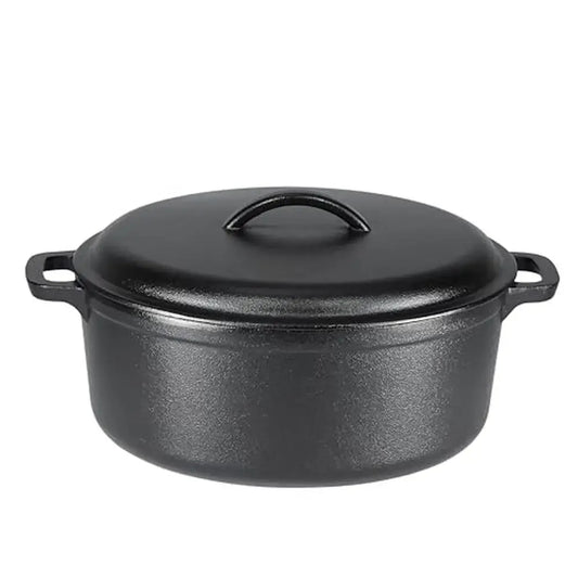Cast Iron Dutch Oven Pre-Seasoned 7-Qt