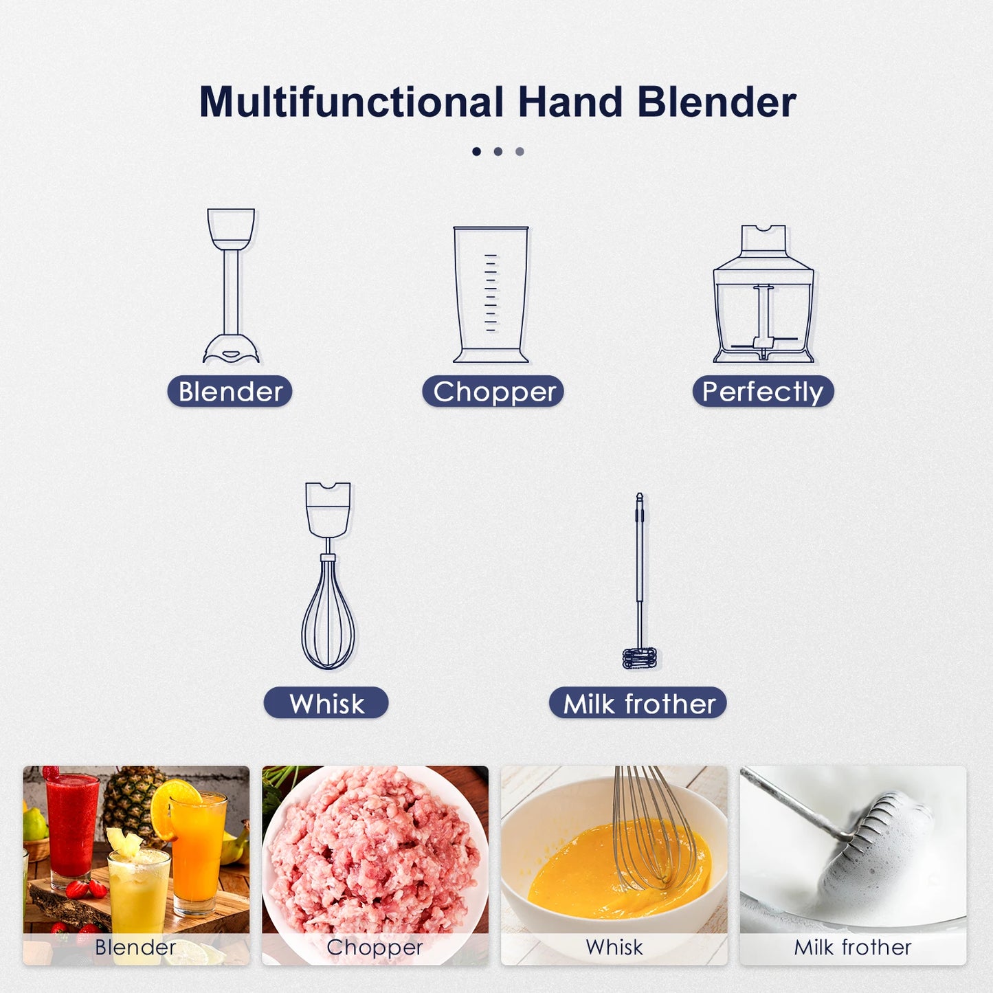 Reemix 5-in-1 Electric Stick Hand  Blender