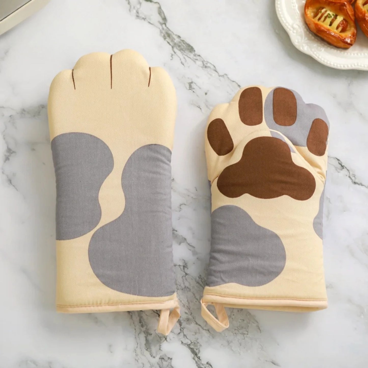 Cute Animal Paw Design Oven Mitts