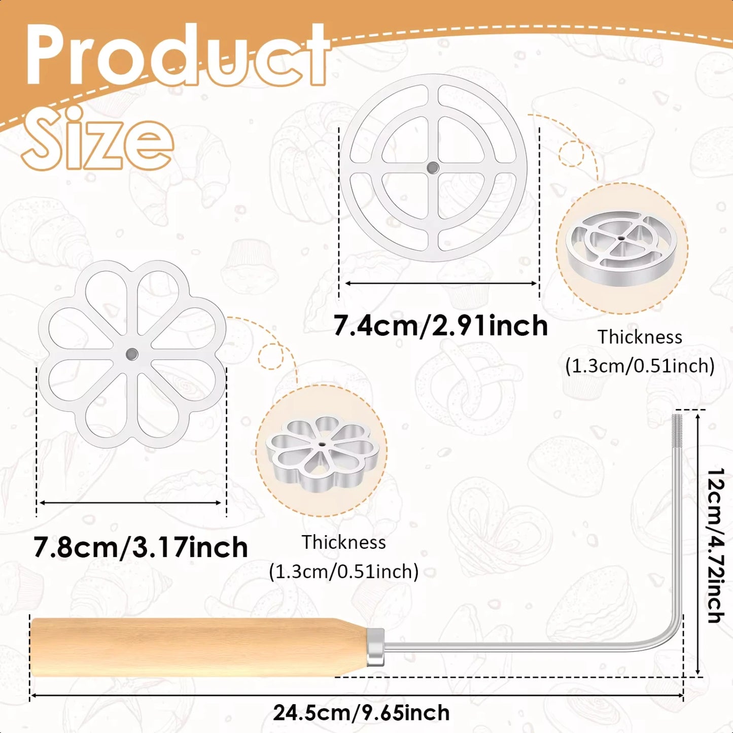 Rosettes/Bunuelos/ Waffle Mold