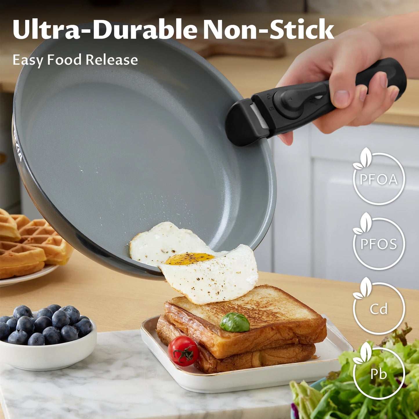 Induction Cookware with Detachable Handles