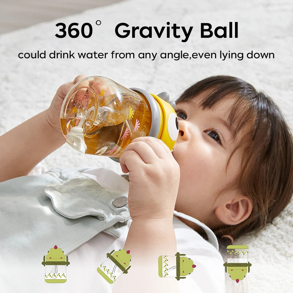 Sippy Cup Leak Proof Dinosaur Handle Straw