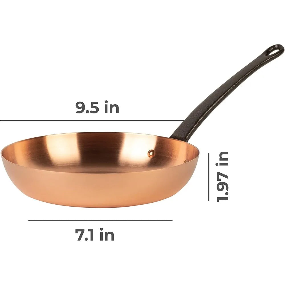 Solid Copper Frying Pan /Thick-Walled