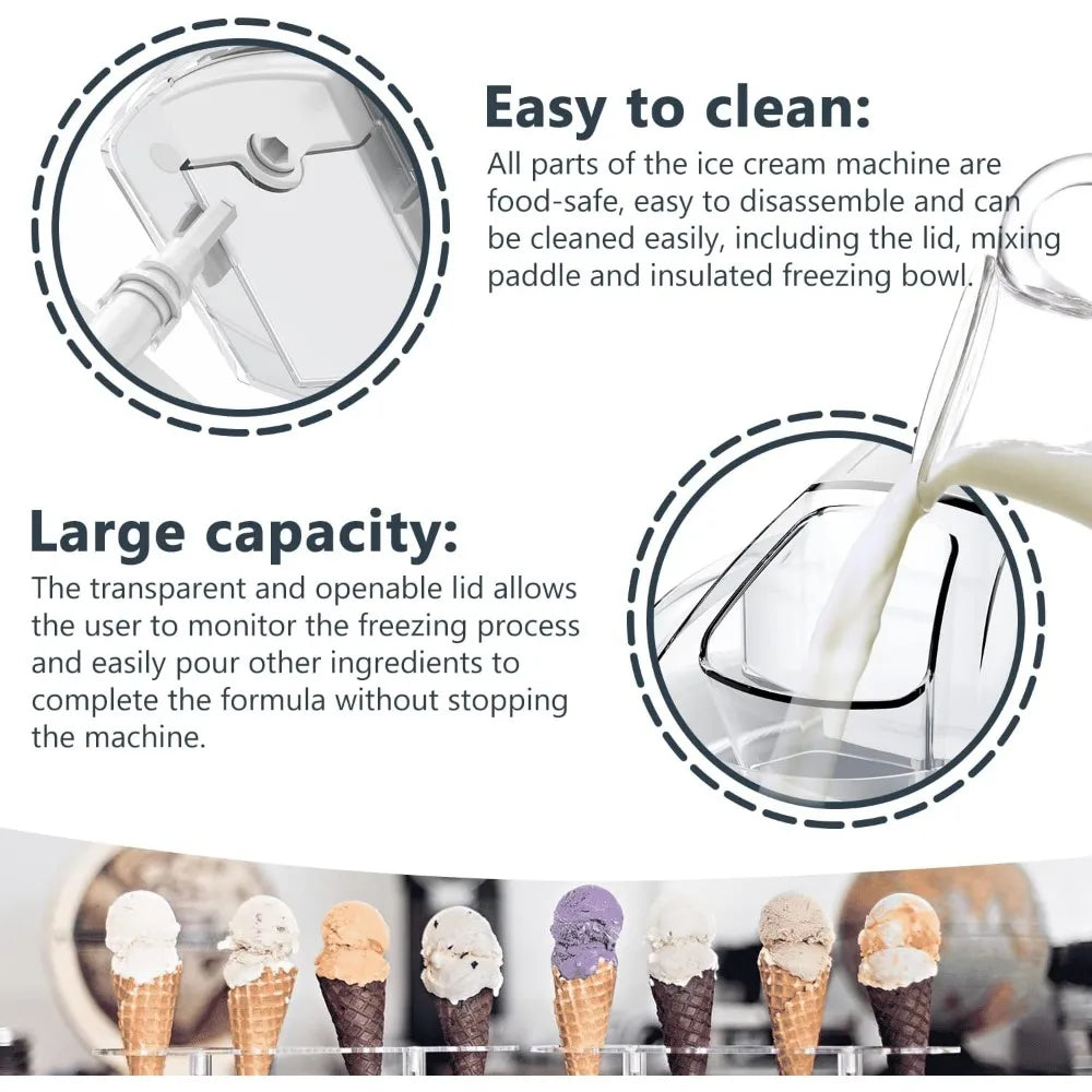 Electric Homemade Ice Cream Machine 1.5Qt