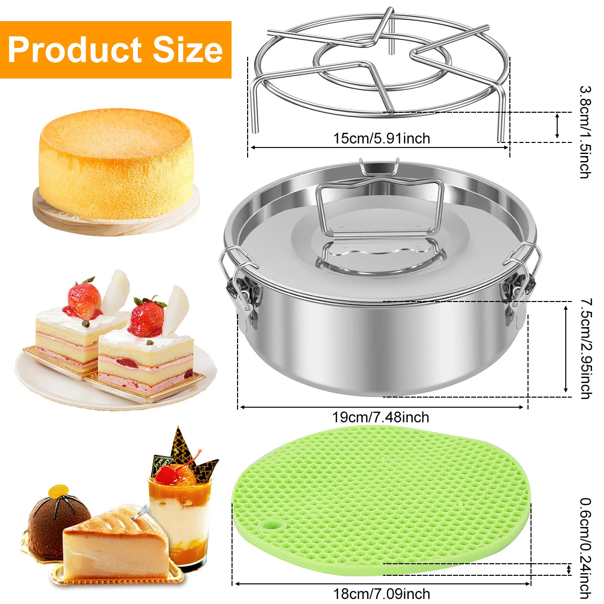 Stainless Steel Round Cake /Flan Maker Mold