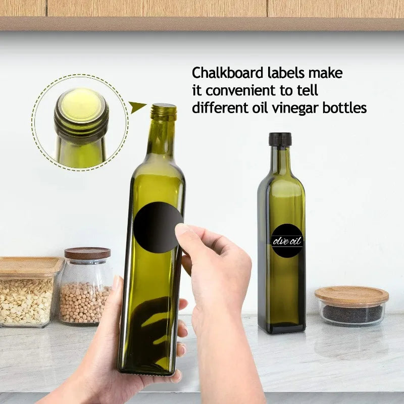 17 oz Glass Olive Oil Dispenser Bottle Set